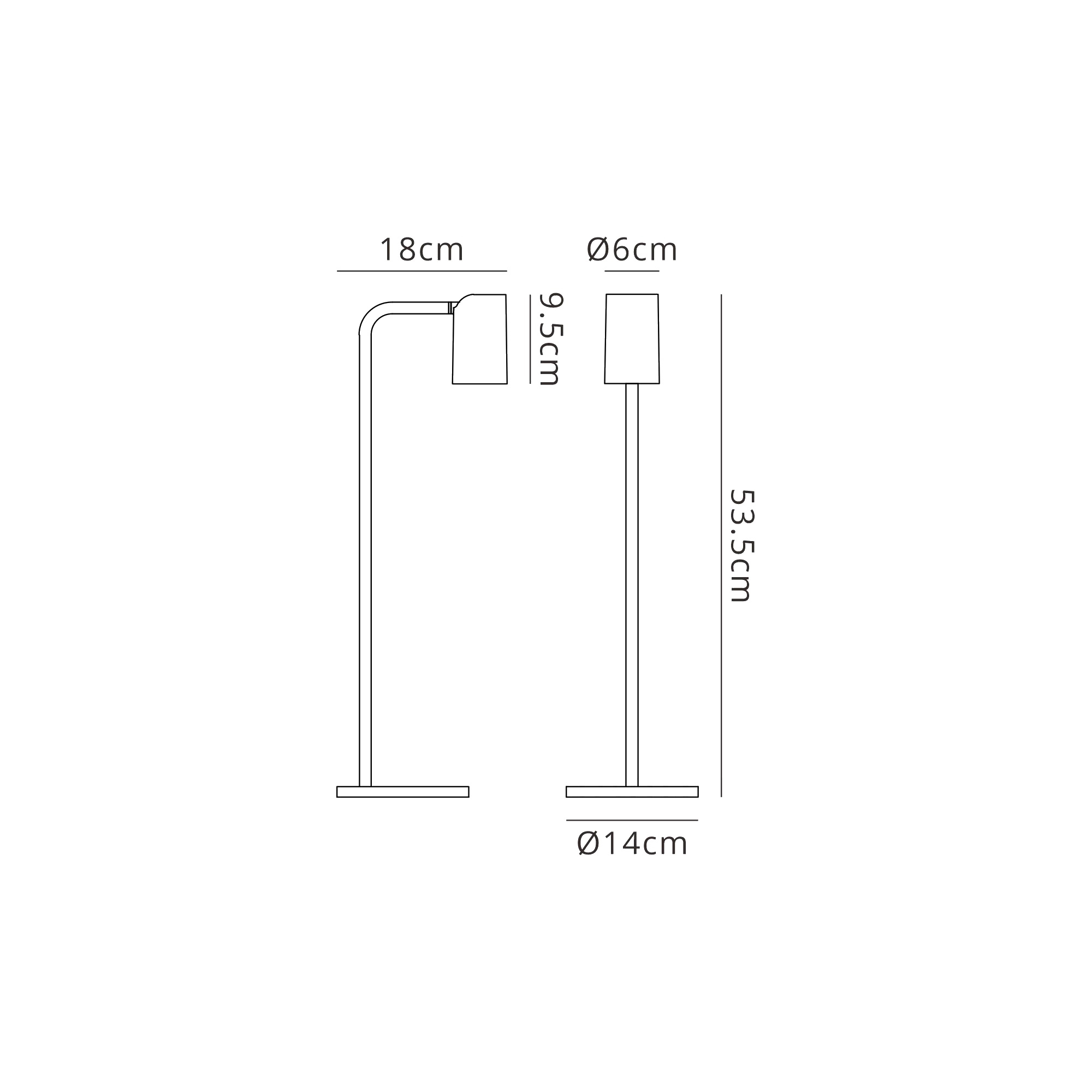M7521  Sal 53.5cm 1 Light Table Lamp Matt White